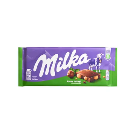 شکلات شیر فندوقی 90 گرمی میلکا Milka